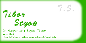 tibor styop business card